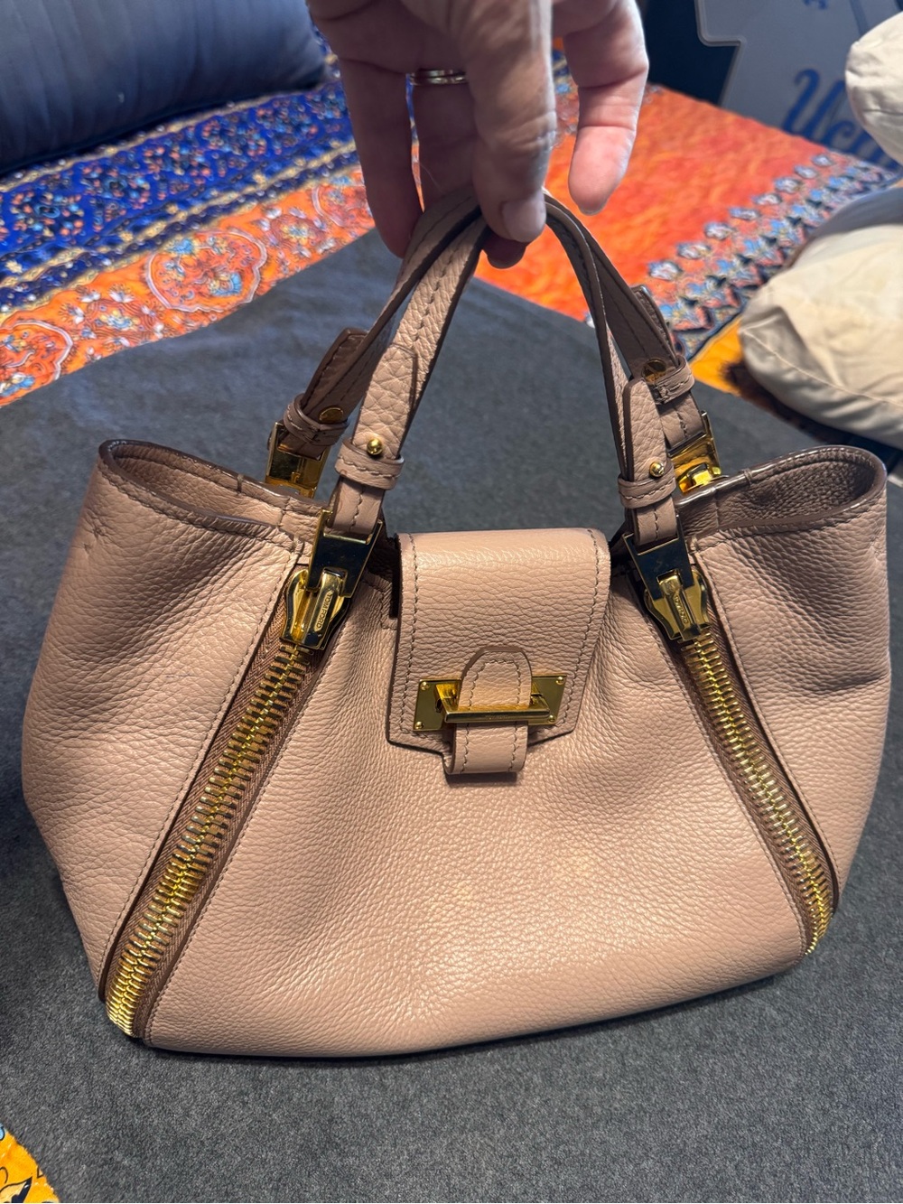 Tom Ford Leather Handbag in Blush Pink